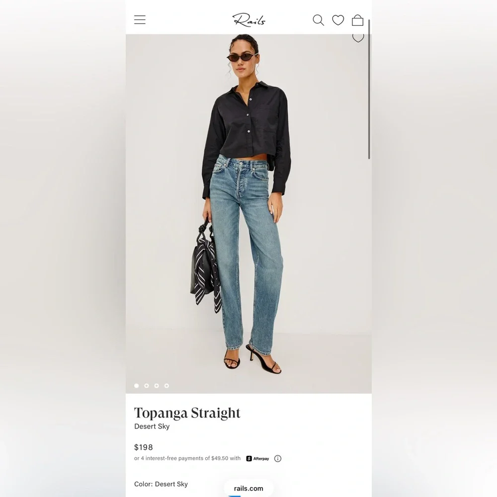 Rails NWT Topanga High Rise Straight Jeans - Picture 2 of 13
